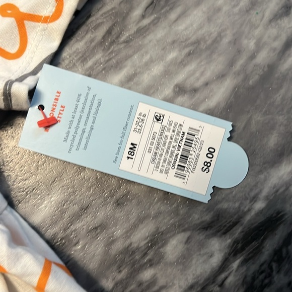 NWT cat and Jack heart dress with orange, pink, black, and grey hearts - Picture 2 of 4